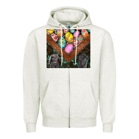 Oatmeal Heather easter Zipper Hoodie - CowhideDigitalArt