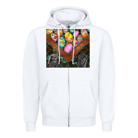 White easter Zipper Hoodie - CowhideDigitalArt