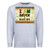 Heather Grey i am black history Premium Sweatshirt - Artiststas