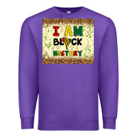 Purple i am black history Premium Sweatshirt - Artiststas