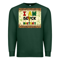 Sports Green i am black history Premium Sweatshirt - Artiststas