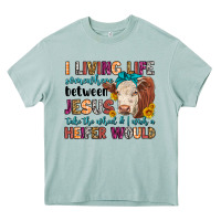 Arona i living life somewhere between jesus take the whe Heavy Core Tee - LillyAllenDesigns