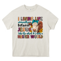 Cream i living life somewhere between jesus take the whe Heavy Core Tee - LillyAllenDesigns