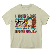 Mossy i living life somewhere between jesus take the whe Heavy Core Tee - LillyAllenDesigns