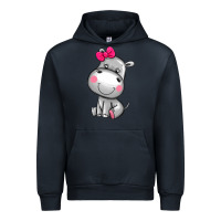 Navy cute hippopotamus Urban Hoodie - AdoDesignShop