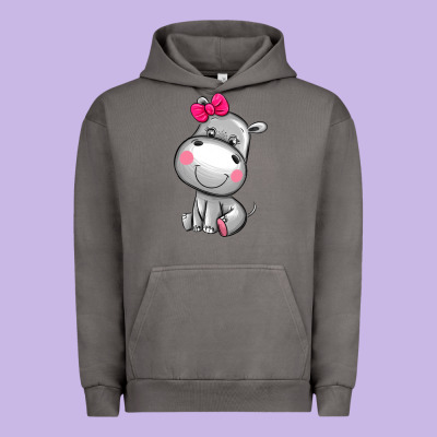 Cute Hippopotamus Urban Hoodie Designed By Adodesignshop