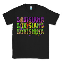 Black Louisiana Mardi Gras Classic Tee - NancyCooperArtShop