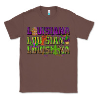 Chestnut Louisiana Mardi Gras Classic Tee - NancyCooperArtShop