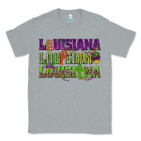 Heather Grey Louisiana Mardi Gras Classic Tee - NancyCooperArtShop
