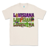 Natural Louisiana Mardi Gras Classic Tee - NancyCooperArtShop