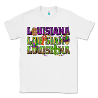White Louisiana Mardi Gras Classic Tee - NancyCooperArtShop