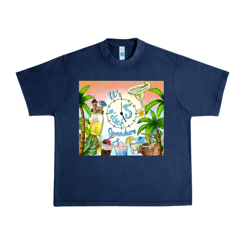 It's Five O'clock Somewhere Urban Heavy Tee by TumblerDesignByShophia | Teevron