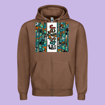 Easter Zipper Hoodie Designed By Cowhidedigitalart