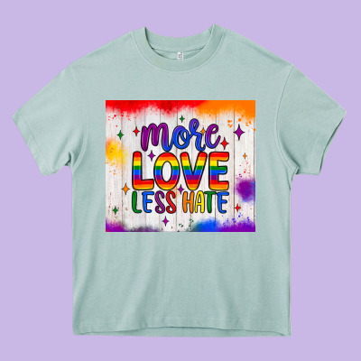 More Love Less Hate Tumbler Heavy Core Tee Designed By Jahusdesignshop