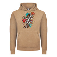Vintage Coffee Football lightning bolt leopard Vintage Hoodie - HowdyJamesFarm