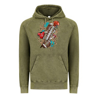 Vintage Olive Football lightning bolt leopard Vintage Hoodie - HowdyJamesFarm