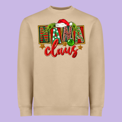 Christmas Nana Claus Heavyweight Sweatshirt Designed By Fadigitalartstudio