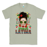 Matcha Proud Latina Skull Girl Messy Bun Classic Tee - texasbilliewilder