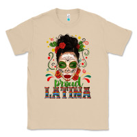 Mushroom Proud Latina Skull Girl Messy Bun Classic Tee - texasbilliewilder