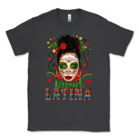 Smoke Proud Latina Skull Girl Messy Bun Classic Tee - texasbilliewilder