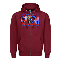 Burgundy boom bitch get out the way Zipper Hoodie - CowhideDigitalArt
