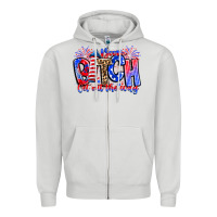 Dove Grey boom bitch get out the way Zipper Hoodie - CowhideDigitalArt