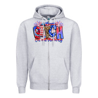 Heather Grey boom bitch get out the way Zipper Hoodie - CowhideDigitalArt