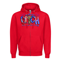 Red boom bitch get out the way Zipper Hoodie - CowhideDigitalArt