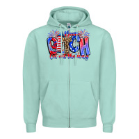 Seafoam boom bitch get out the way Zipper Hoodie - CowhideDigitalArt