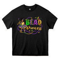 Black bead princess mardi gras Heavy Core Tee - LillyAllenDesigns