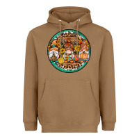 Toasted Coconut fall gnomes round earrings 4 Heavyweight Hoodie - Artiststas