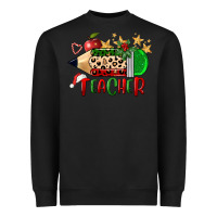 Black Christmas Teacher Pencil Heavyweight Sweatshirt - FaDigitalArtStudio