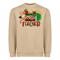 Mushroom Christmas Teacher Pencil Heavyweight Sweatshirt - FaDigitalArtStudio