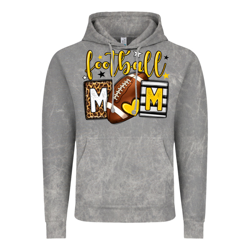 Football Mom Yellow Team Color Vintage Hoodie by HowdyJamesFarm | Teevron