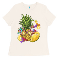 Bone pineapple enjoying Ladies Tee - BarkalooDesign