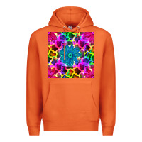 Carrot neon cowhide with flower seamless pattern Premium Hoodie - BundleAndBundleShop