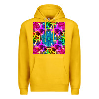 Lemon neon cowhide with flower seamless pattern Premium Hoodie - BundleAndBundleShop