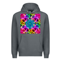 Rock neon cowhide with flower seamless pattern Premium Hoodie - BundleAndBundleShop