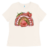 Bone strawberry rainbow Ladies Tee - BarkalooDesign