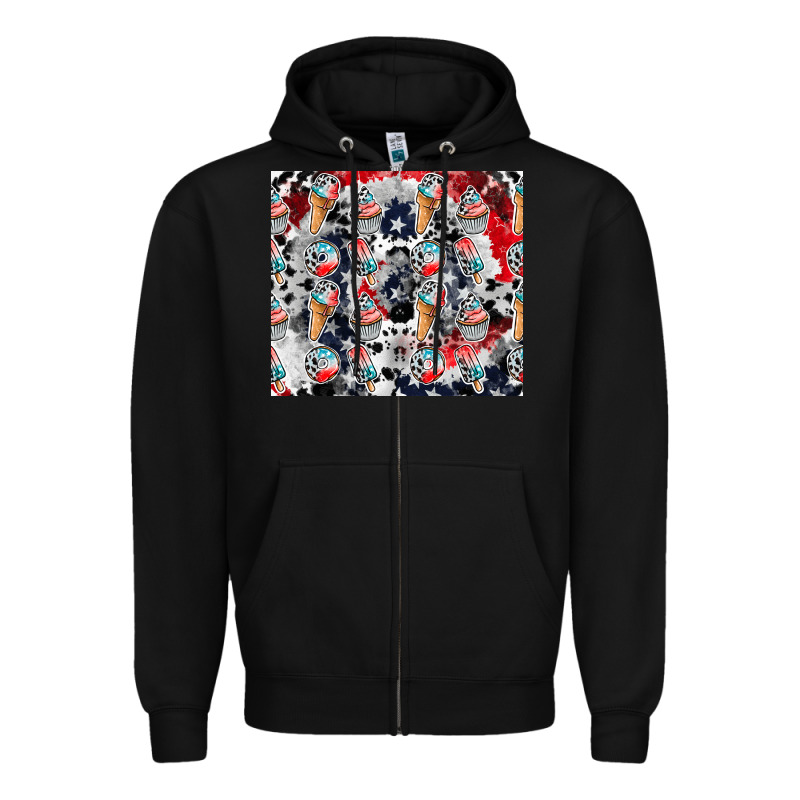 American Ice Cream Zipper Hoodie by CowhideDigitalArt | Teevron