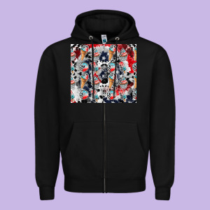 American Ice Cream Zipper Hoodie Designed By Cowhidedigitalart