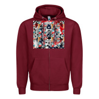 Burgundy american ice cream Zipper Hoodie - CowhideDigitalArt