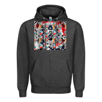 Charcoal Heather american ice cream Zipper Hoodie - CowhideDigitalArt