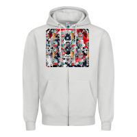 Dove Grey american ice cream Zipper Hoodie - CowhideDigitalArt