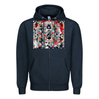 Navy american ice cream Zipper Hoodie - CowhideDigitalArt