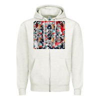 Oatmeal Heather american ice cream Zipper Hoodie - CowhideDigitalArt