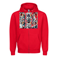 Red american ice cream Zipper Hoodie - CowhideDigitalArt