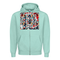 Seafoam american ice cream Zipper Hoodie - CowhideDigitalArt