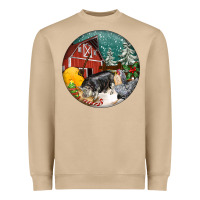 Mushroom Christmas On The Farm Heavyweight Sweatshirt - FaDigitalArtStudio
