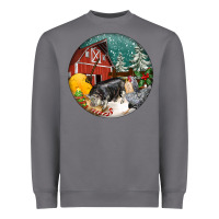 Storm Christmas On The Farm Heavyweight Sweatshirt - FaDigitalArtStudio